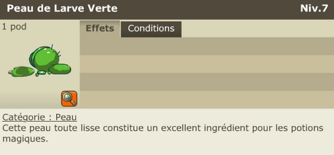 peau larve verte
